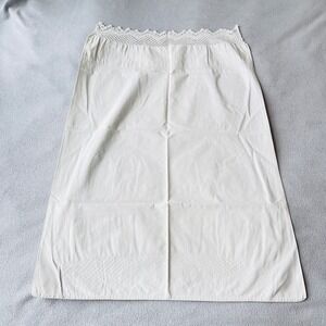 Vintage‎ Pillowcase Crochet Trim Handmade Lace Cotton Single Cottagecore Home